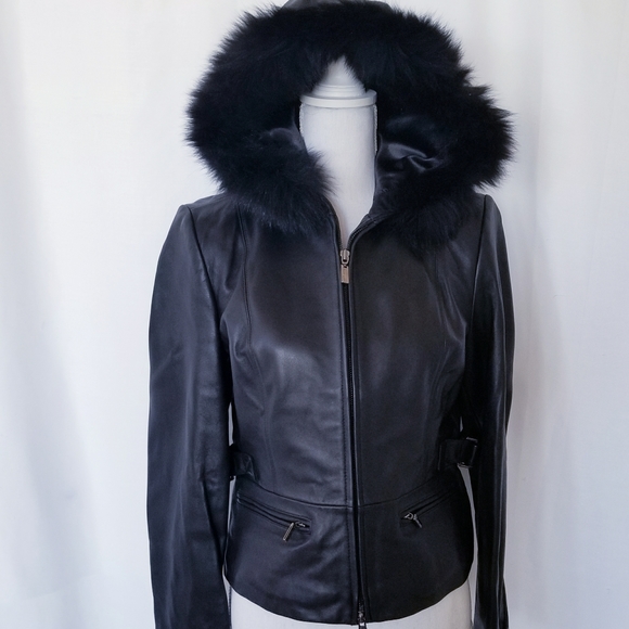 Anne Klein Jackets & Blazers - EUC Vintage Anne Klein Lamb Skin/Fox Jacket Small